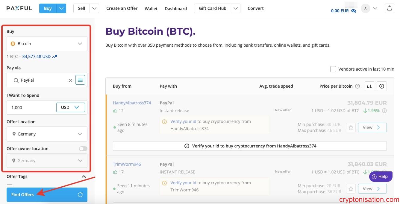 Bitcoin Satın Alma Talebini Doldurma