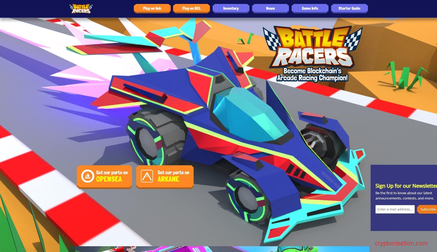 Главная страница battleracers.io