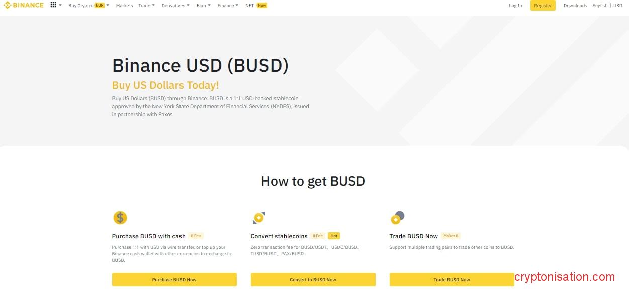 Где и как купить BUSD Binance USD