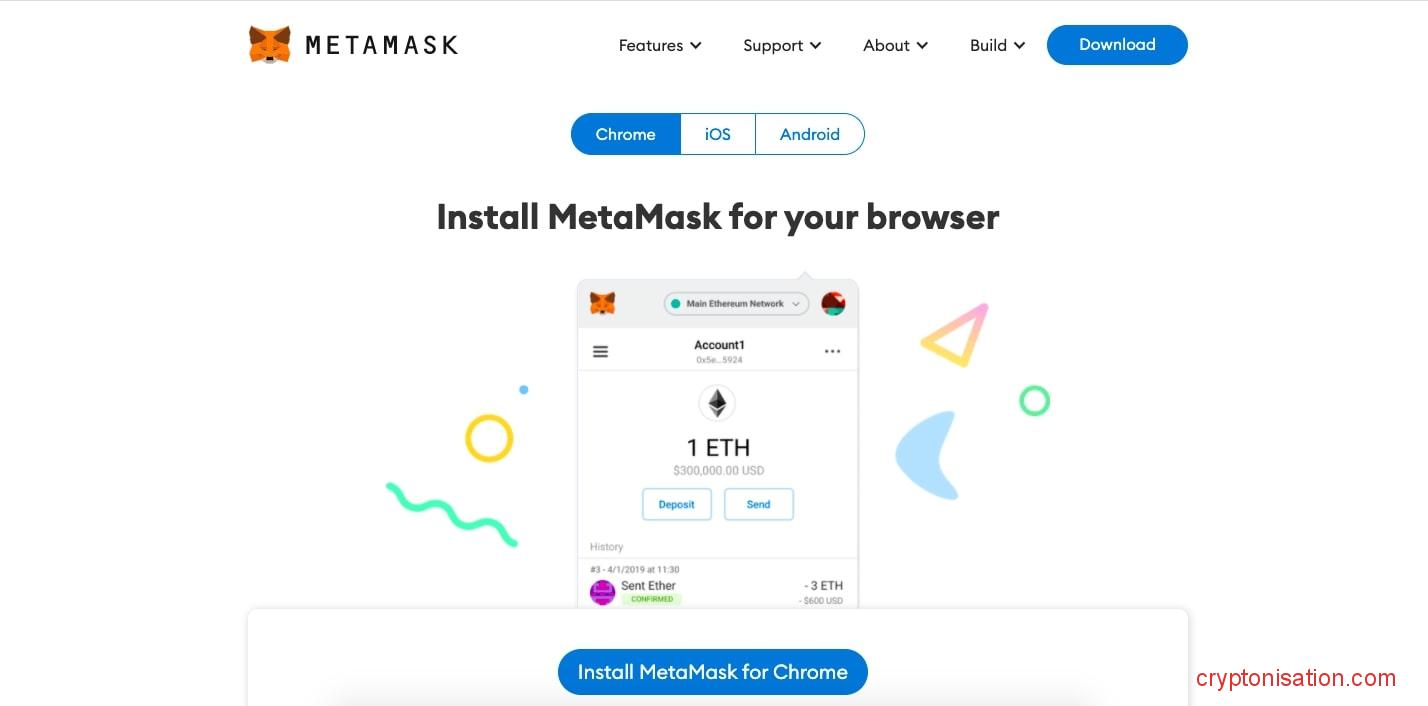 Установка приложения MetaMask в браузер