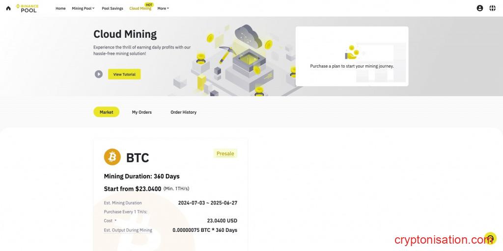 Binance Cloud Mining