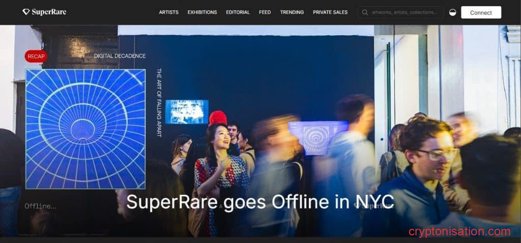 Главная страница SuperRare